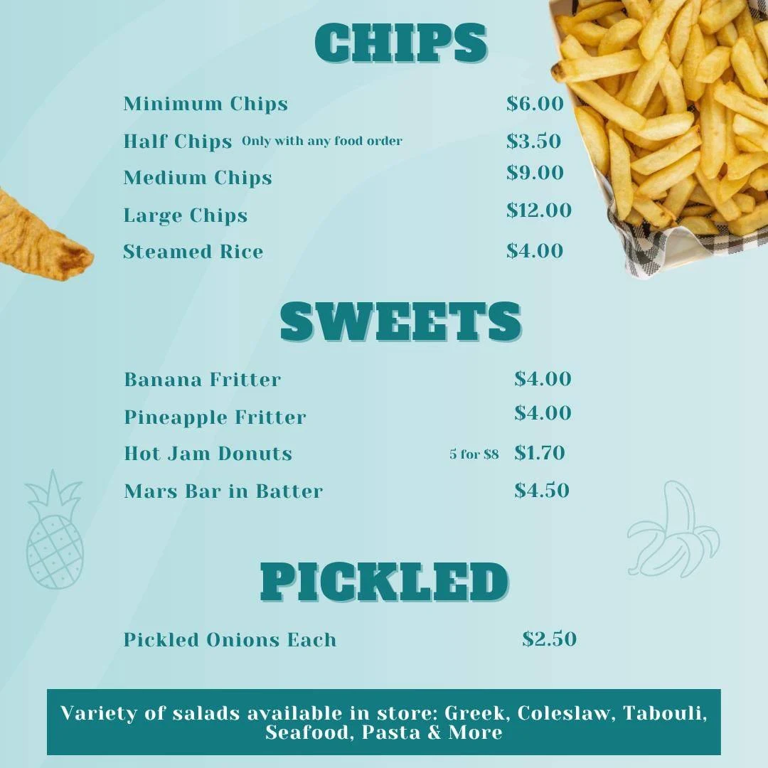 Menu, Yarra Avenue Seafood & Grill