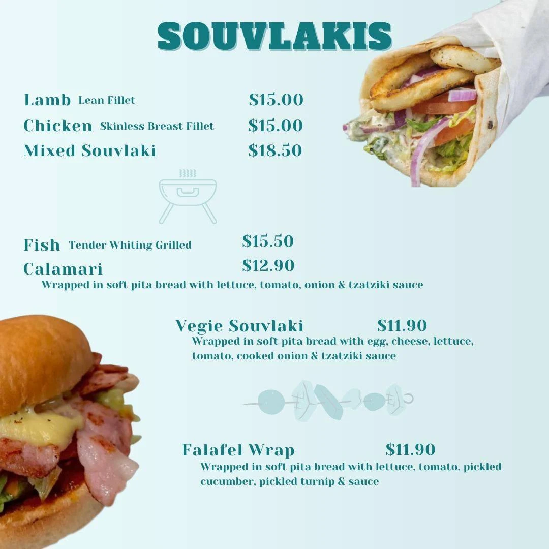 Menu, Yarra Avenue Seafood & Grill
