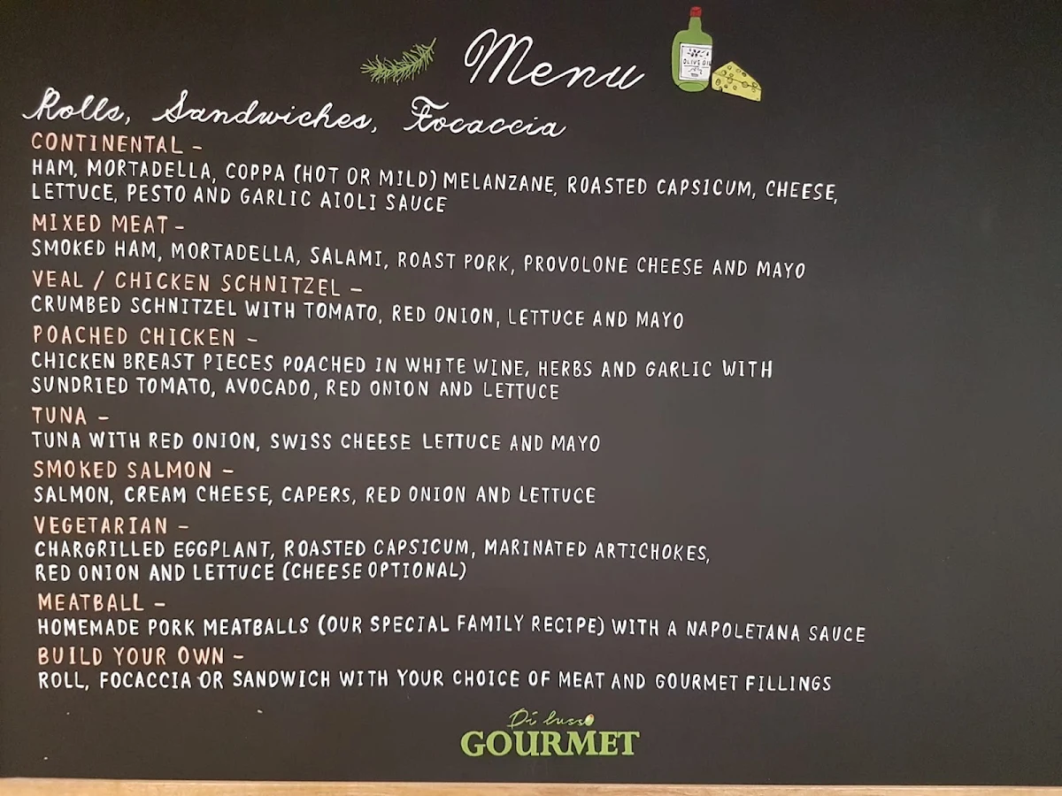 Menu, Di Lusso Gourmet
