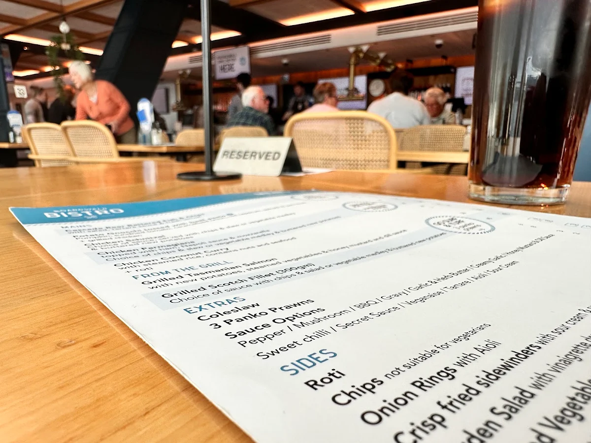 Menu, Boardwalk Bistro