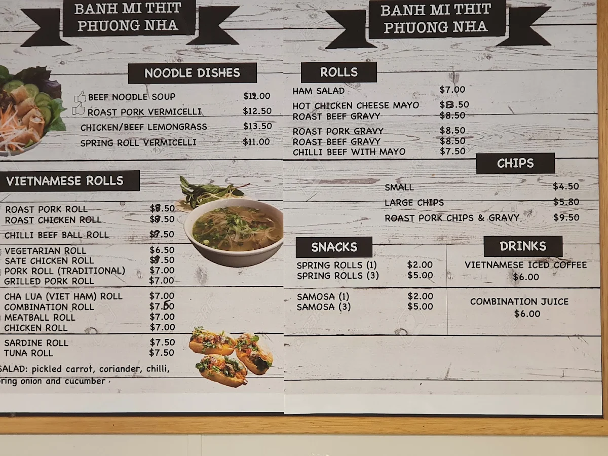 Menu, Banh Mi Thit Phuong Nga