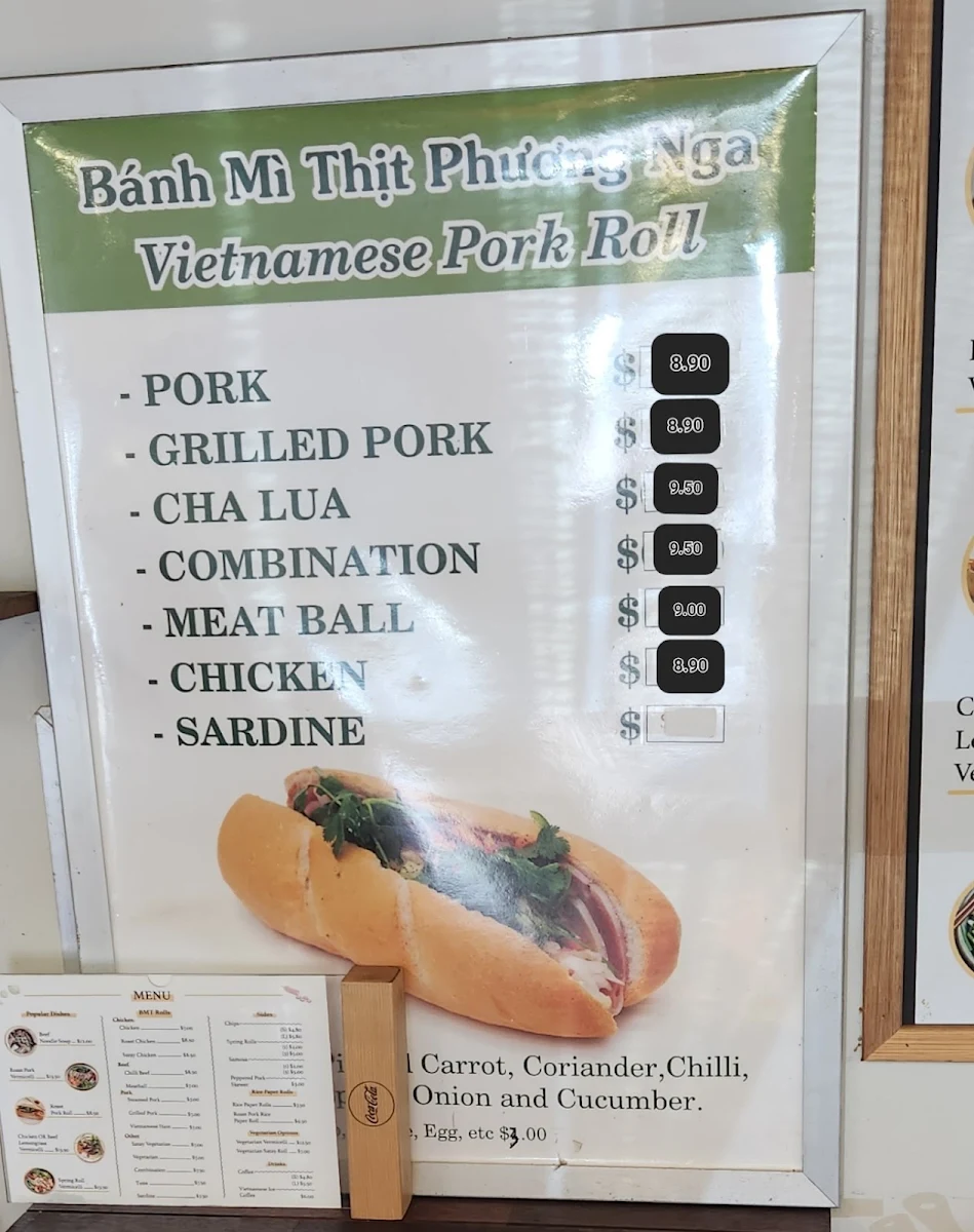 Menu, Banh Mi Thit Phuong Nga