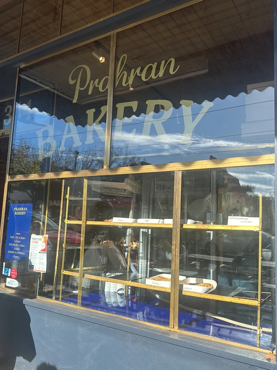 Menu, Prahran Bakery