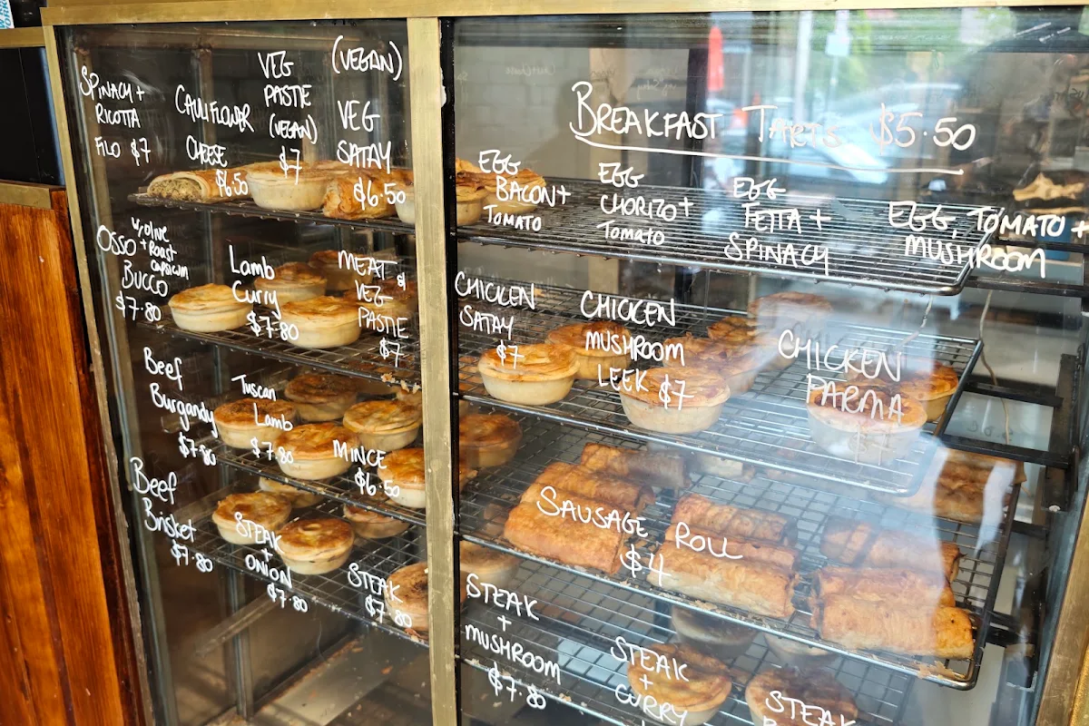 Menu, Prahran Bakery
