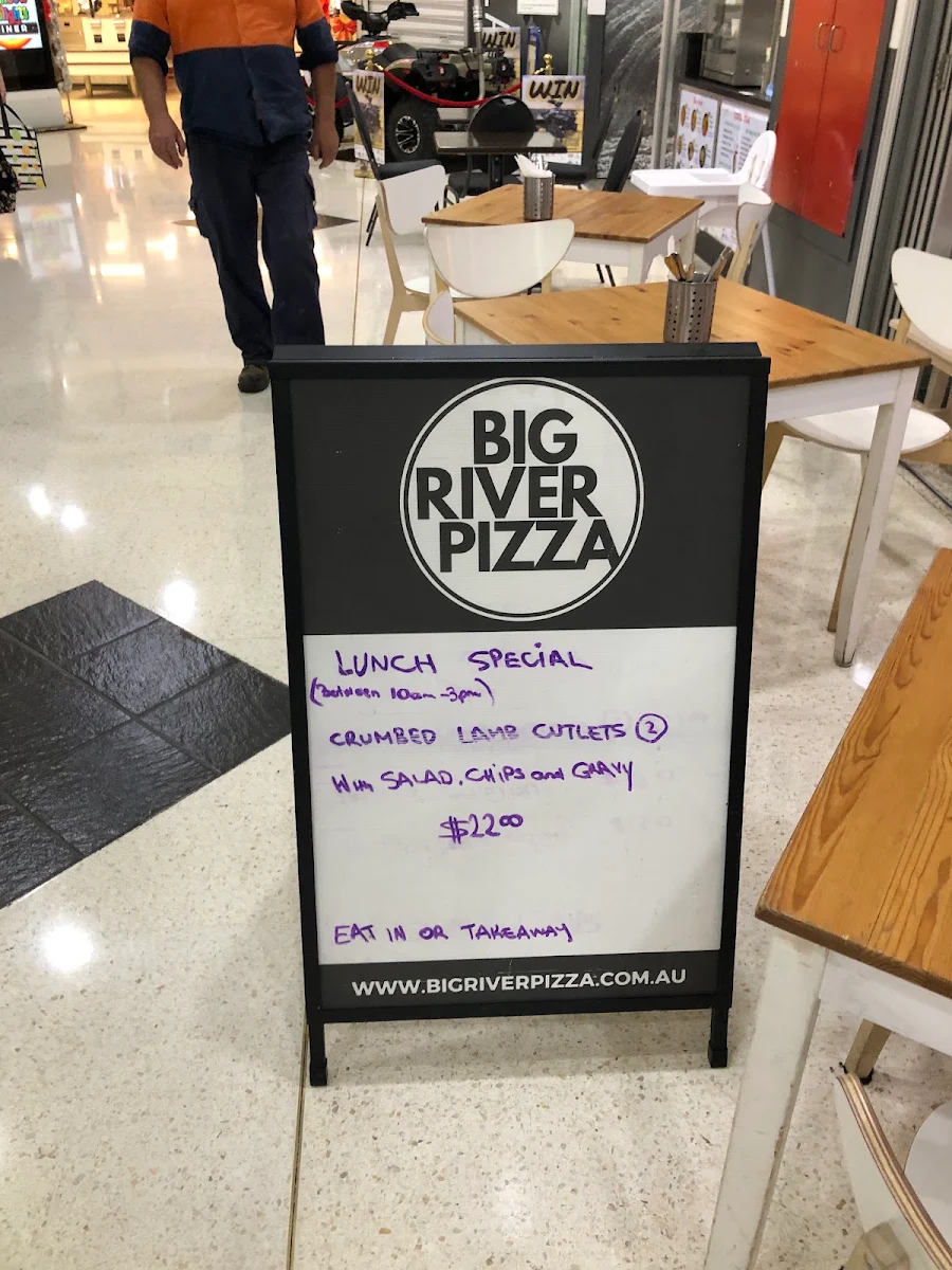 Menu, Big River Pizza