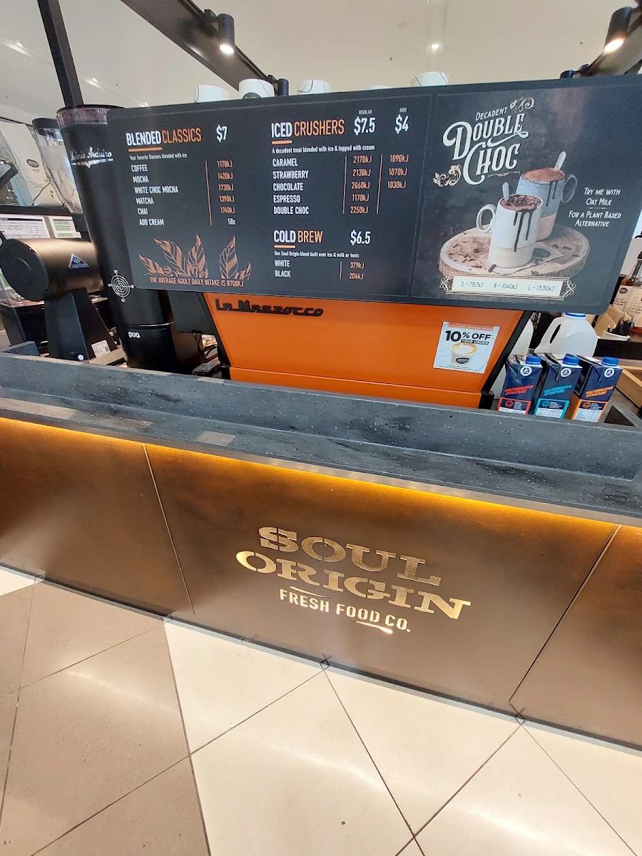 Menu, Soul Origin Northland Coles