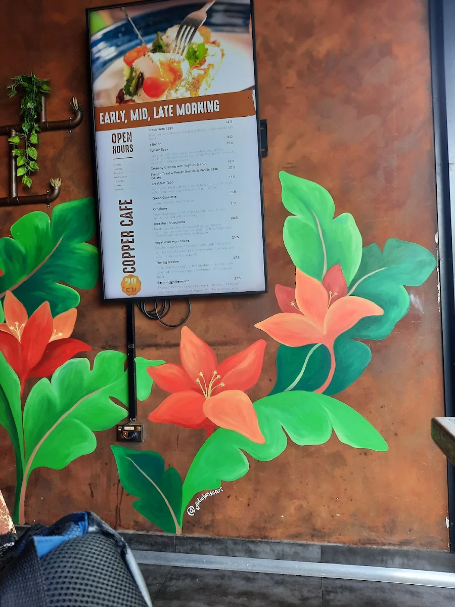 Menu, Copper Cafe