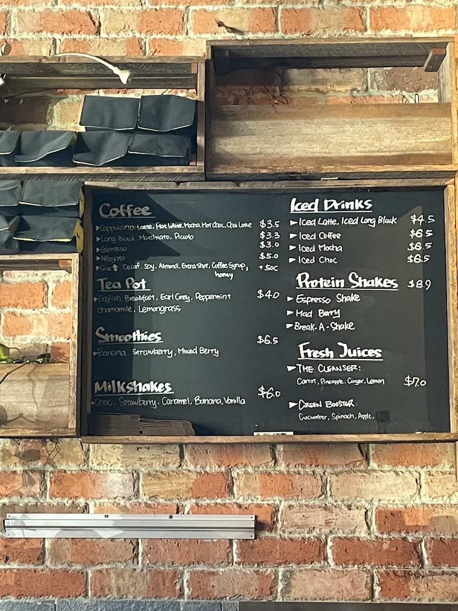 Menu, Copper Cafe