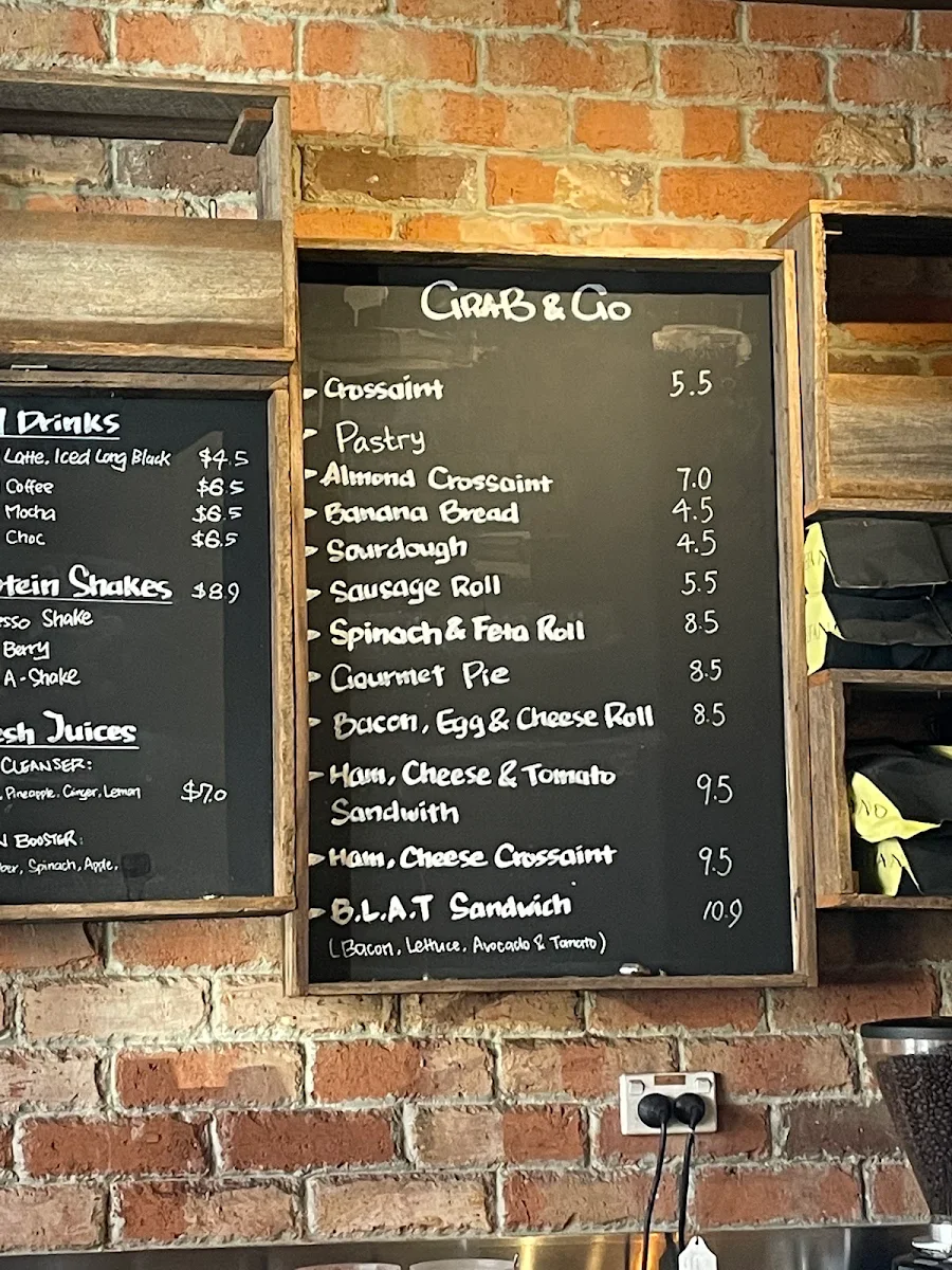 Menu, Copper Cafe