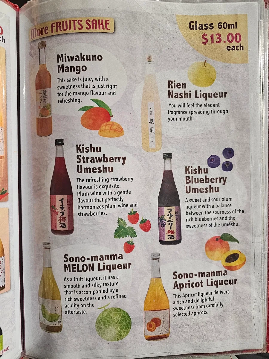 Menu, Udon Izakaya Maedaya