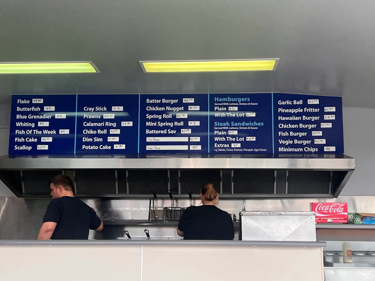 Menu, Lakeside Fish Shop