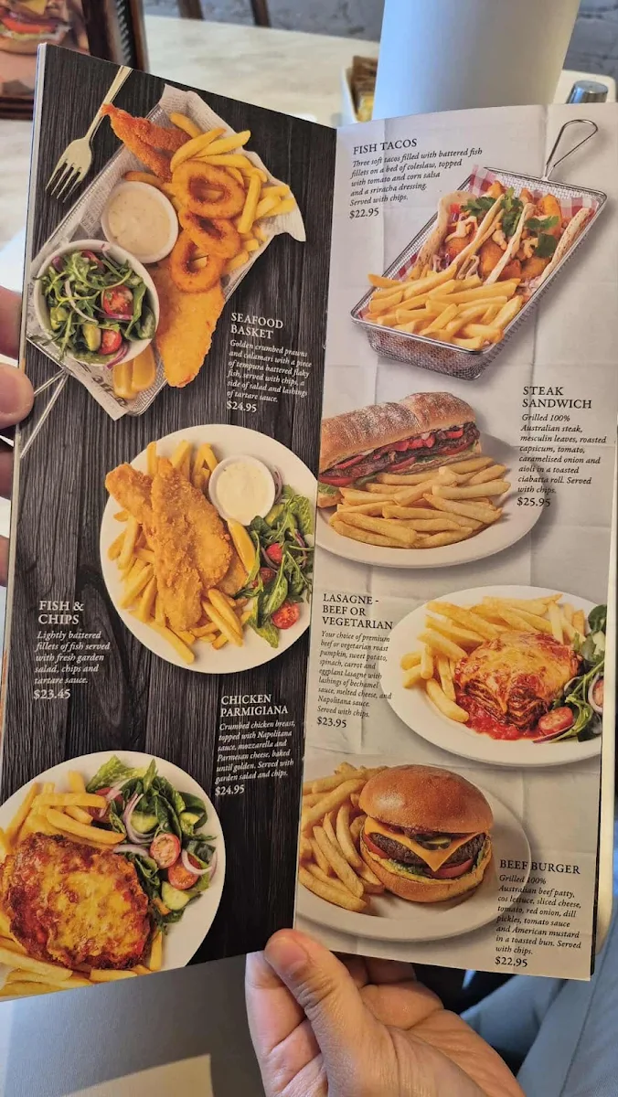 Menu, Dôme Café - Deep Water Point