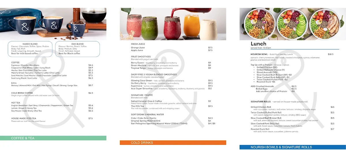Menu, Little Duck 210 George St