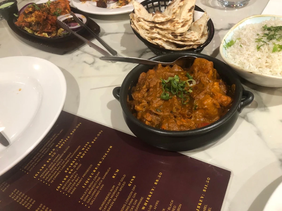 Menu, The Indian Royal Flavours
