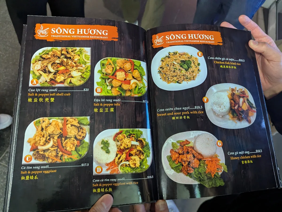 Menu, Pho Song Huong Bankstown
