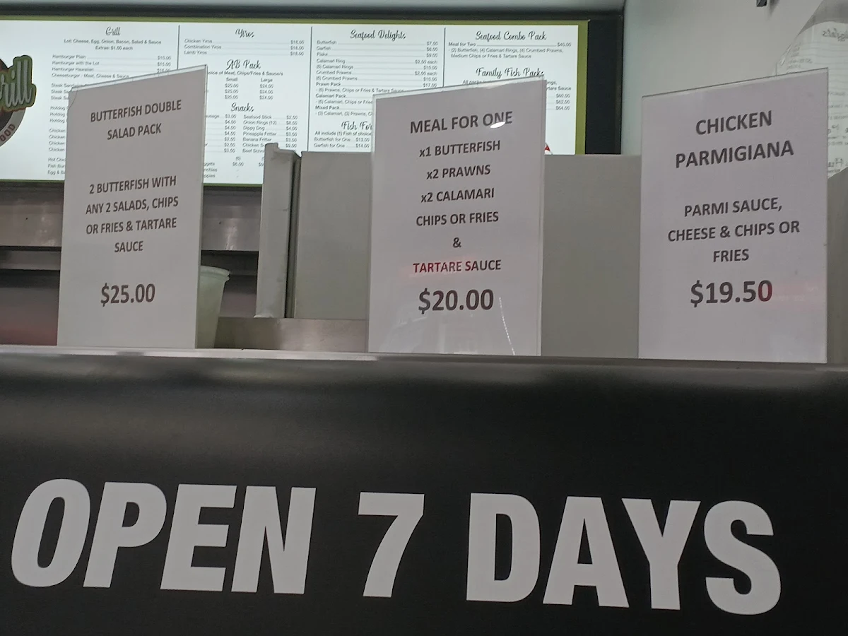 Menu, Top Char-Grill Chicken & Seafood