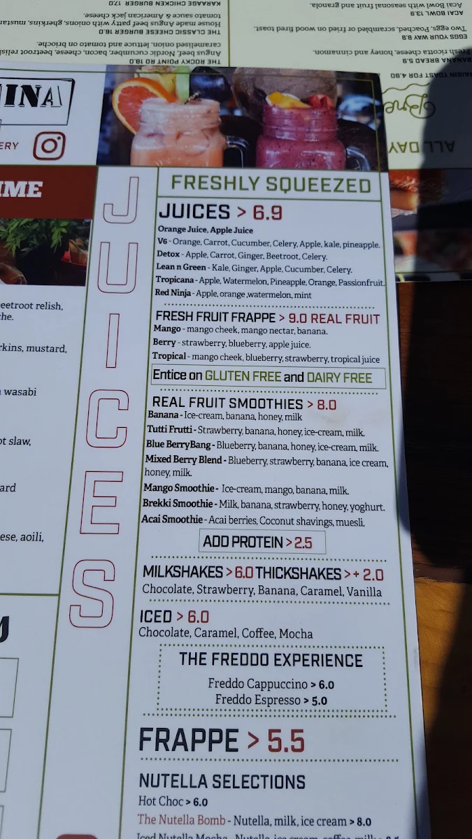 Menu, St Paul and Co