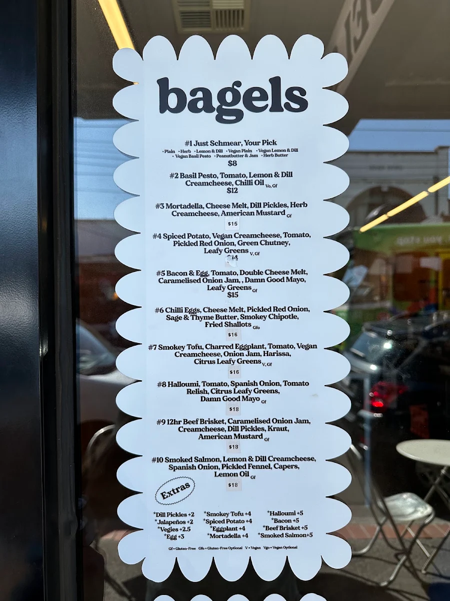 Menu, Take Two Bagels