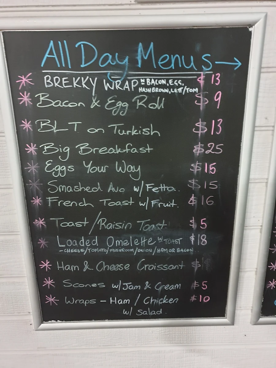 Menu, K by the Sea