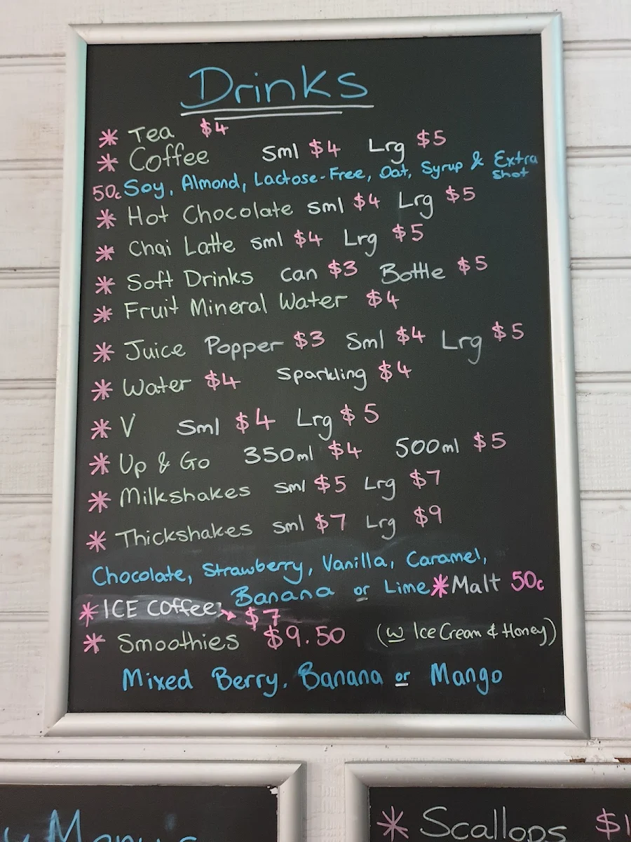 Menu, K by the Sea