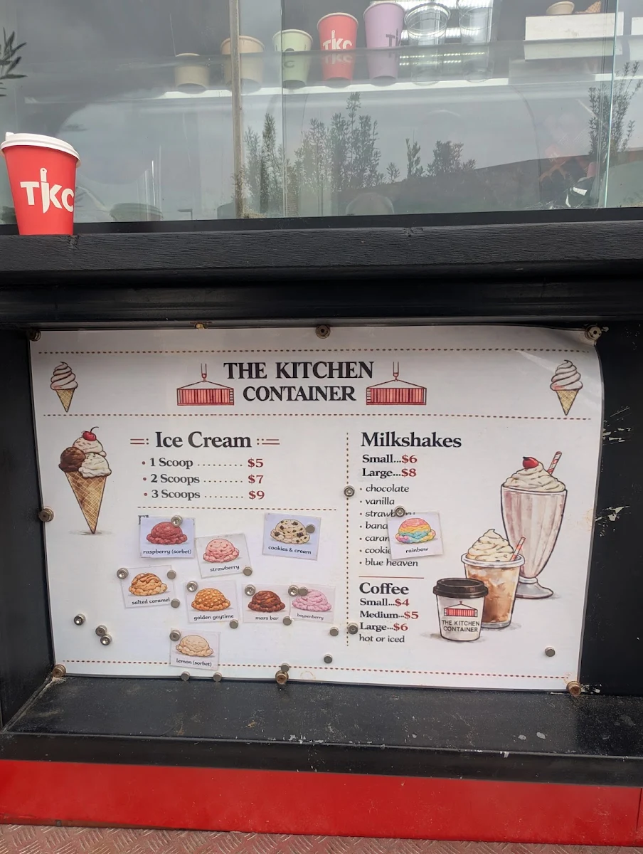 Menu, The Kitchen Container