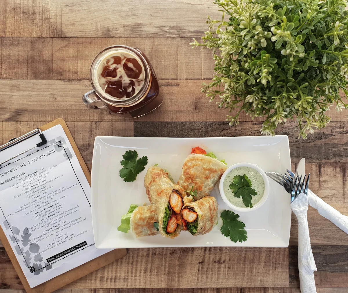 Menu, 3 Blind Mice Cafe