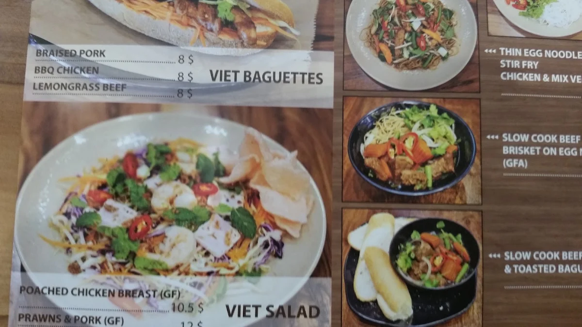 Menu, Bundy Viet's Taste