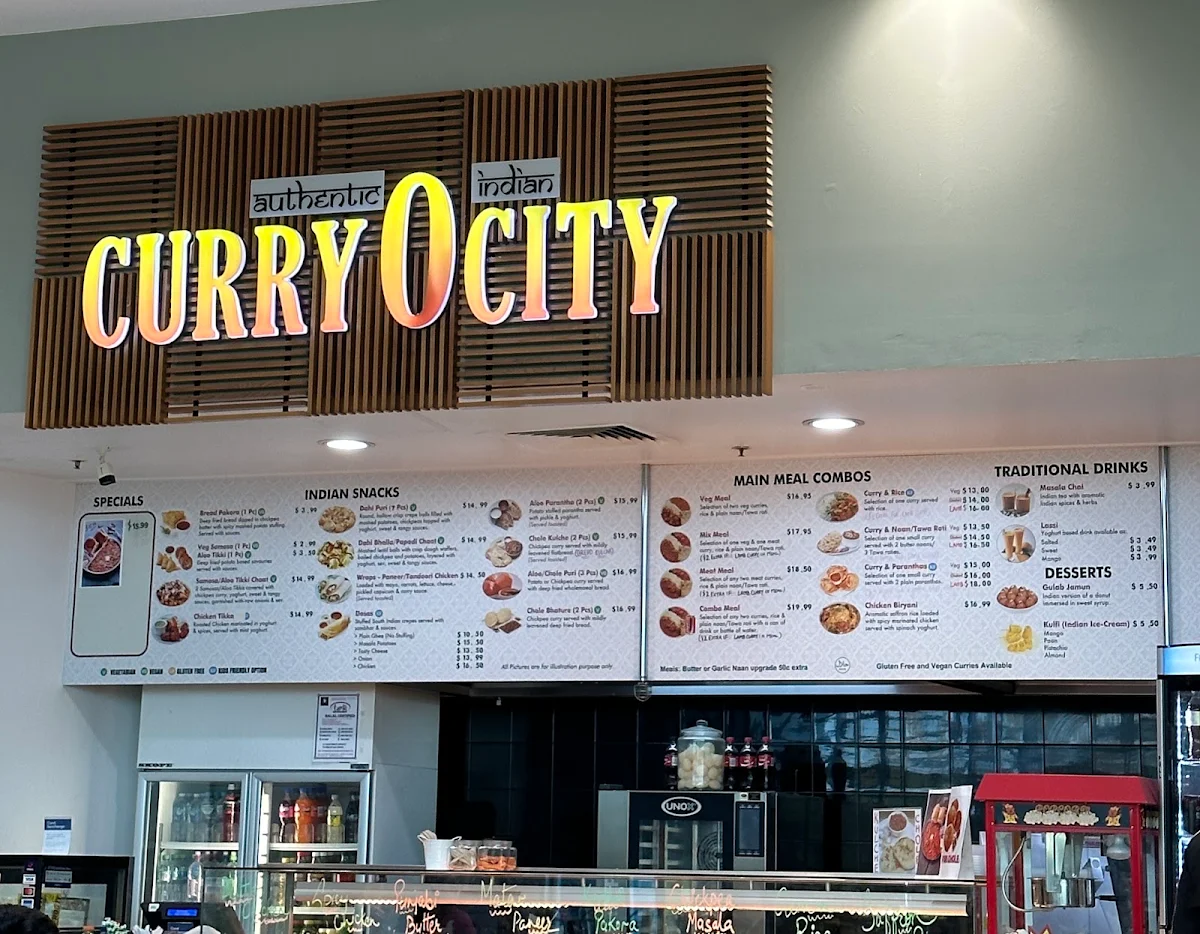 Menu, Curryocity Authentic Indian Restaurant