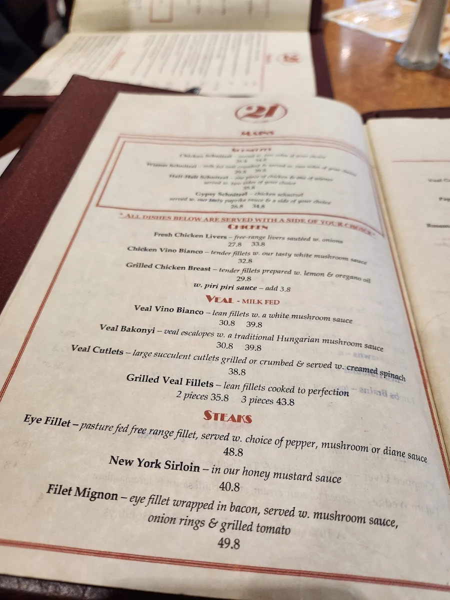 Menu, 21 Espresso