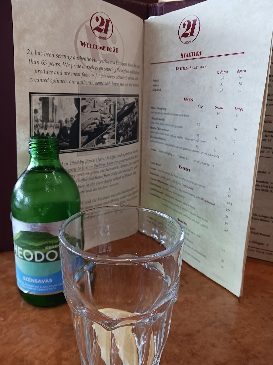 Menu, 21 Espresso