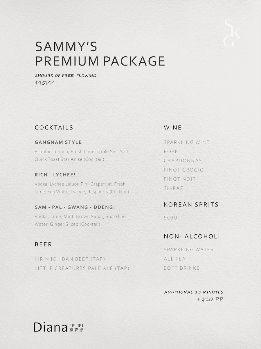Menu, Mr Lim Korean & Chinese Diner