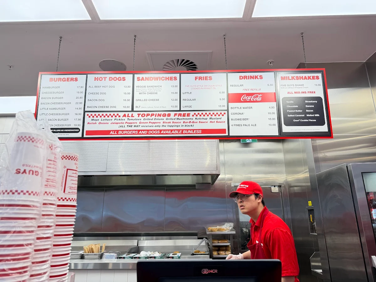 Menu, Five Guys