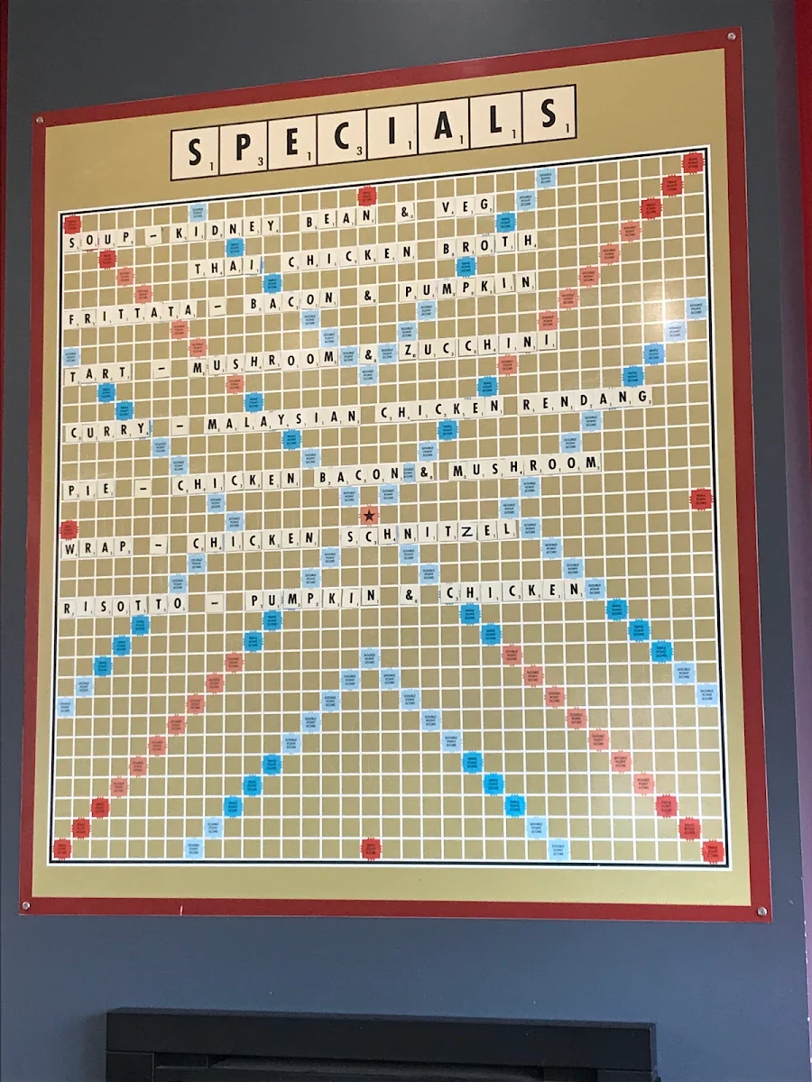 Menu, Racers Cafe