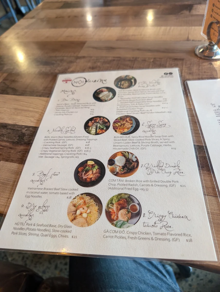 Menu, NỘI Goulburn