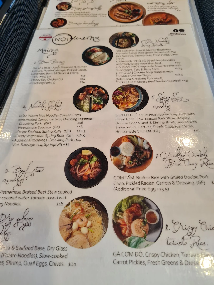 Menu, NỘI Goulburn
