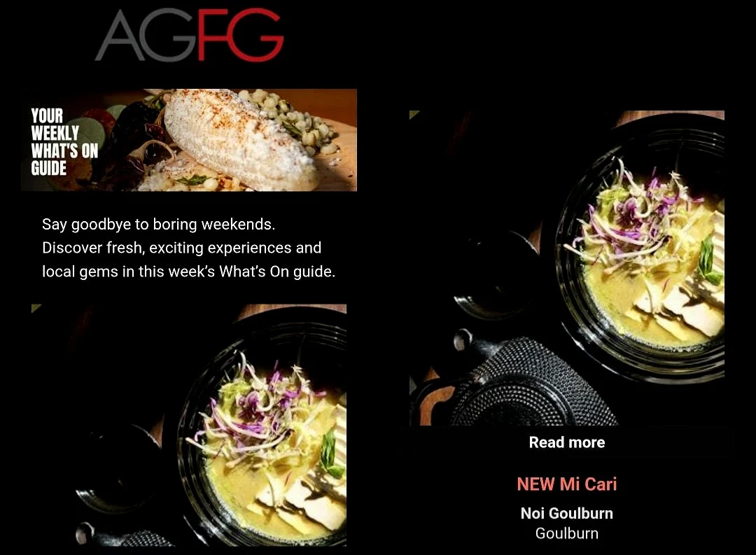 Menu, NỘI Goulburn