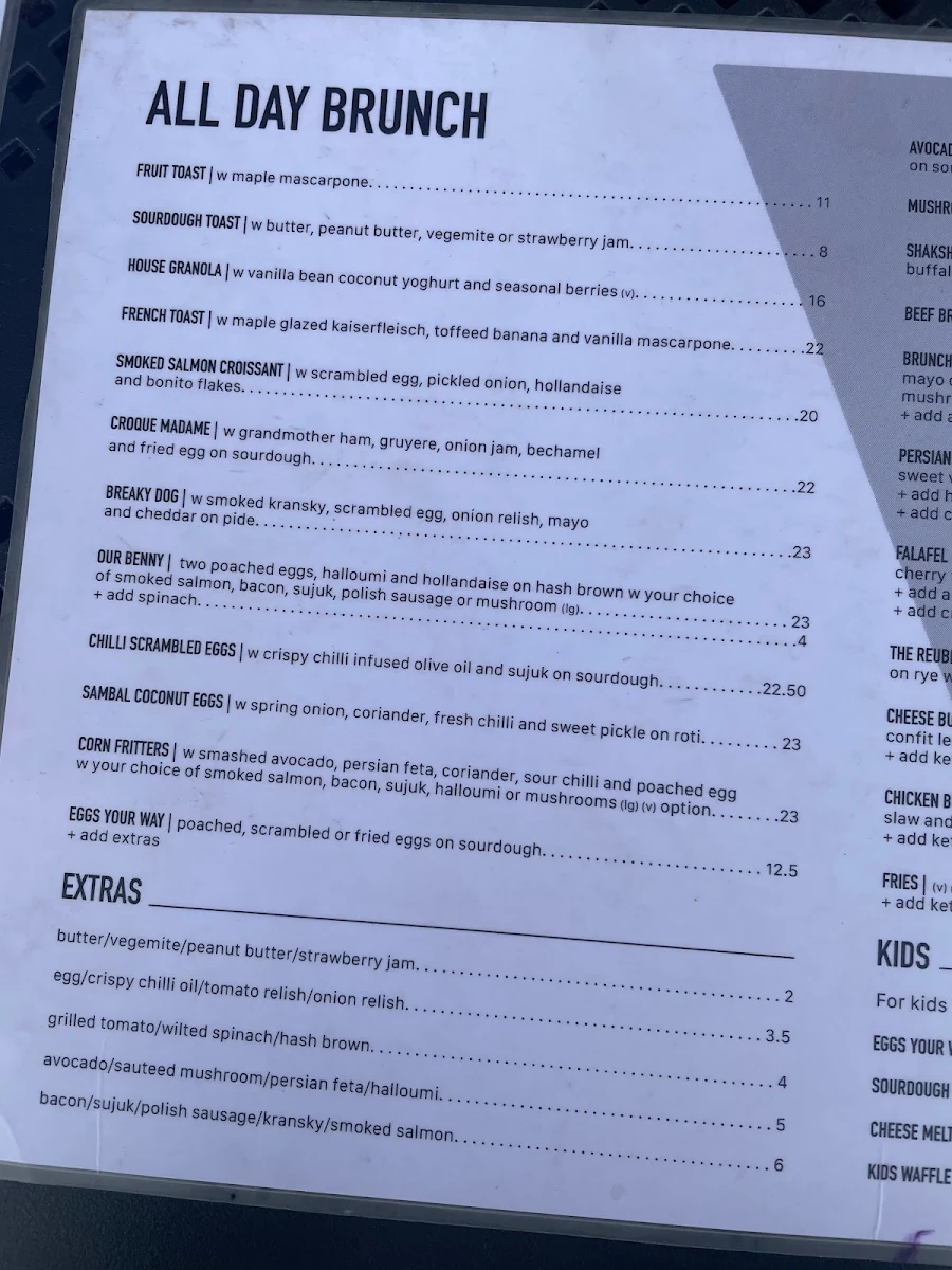 Menu, West 48