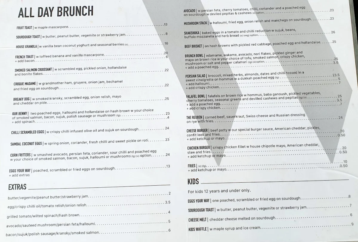 Menu, West 48