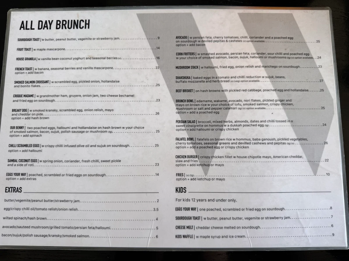 Menu, West 48