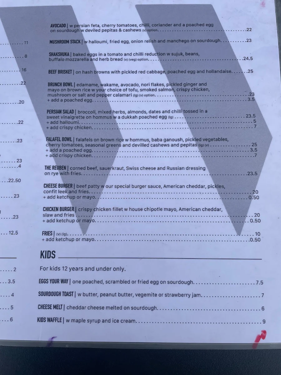 Menu, West 48