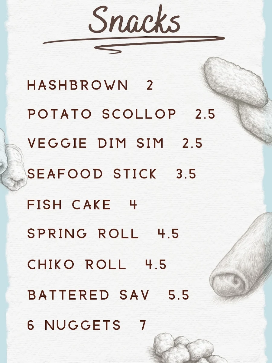 Menu, Zoomies Cafe