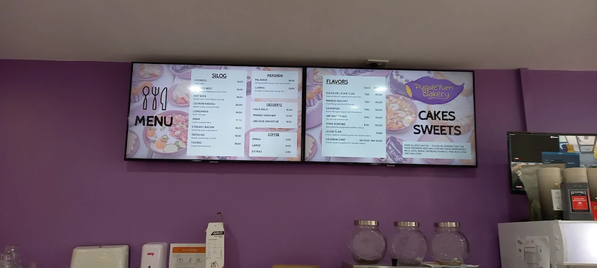 Menu, UBE Delights Cafe and Bakery - Purple Yam Desserts