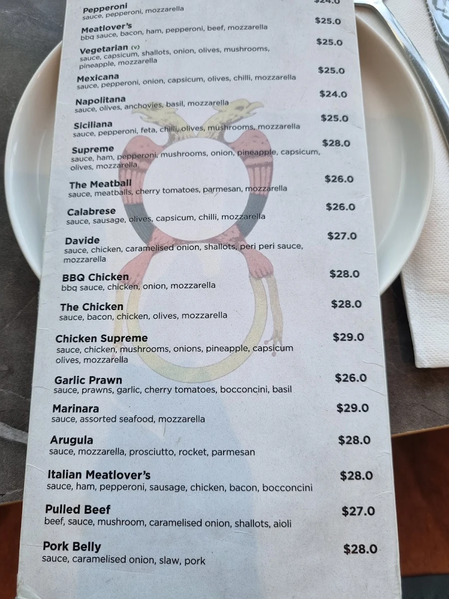 Menu, Enzos Cucina Surfers Paradise