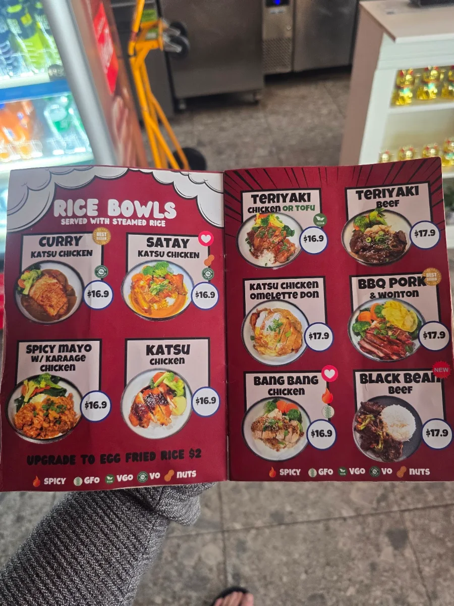 Menu, Lucky Cat Asian Kitchen