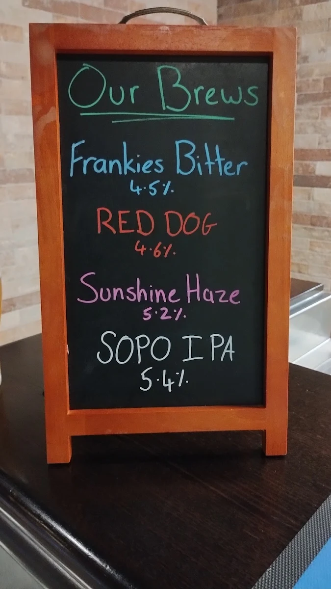 Menu, SOPO Brewing Co.
