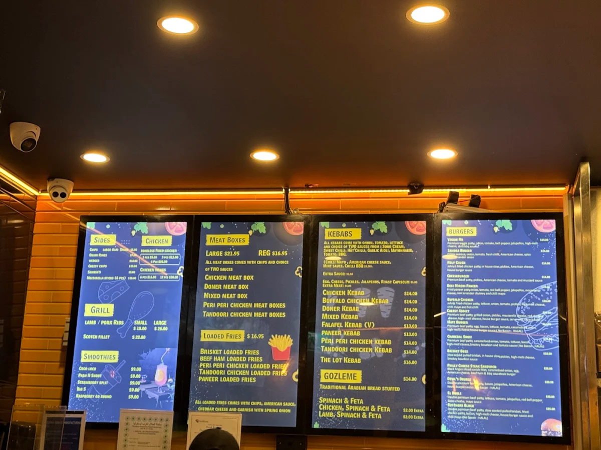 Menu, JOHNY’S KEBAB BURGER & GRILL