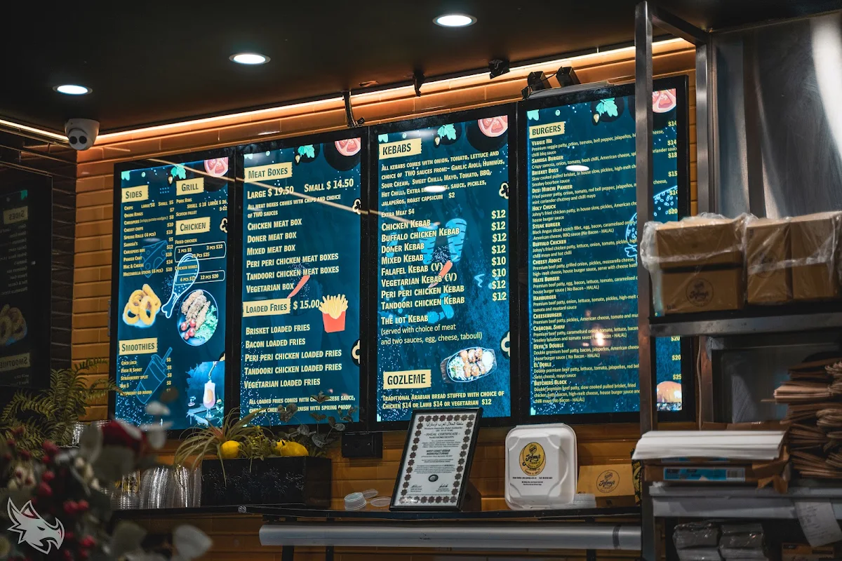 Menu, JOHNY’S KEBAB BURGER & GRILL