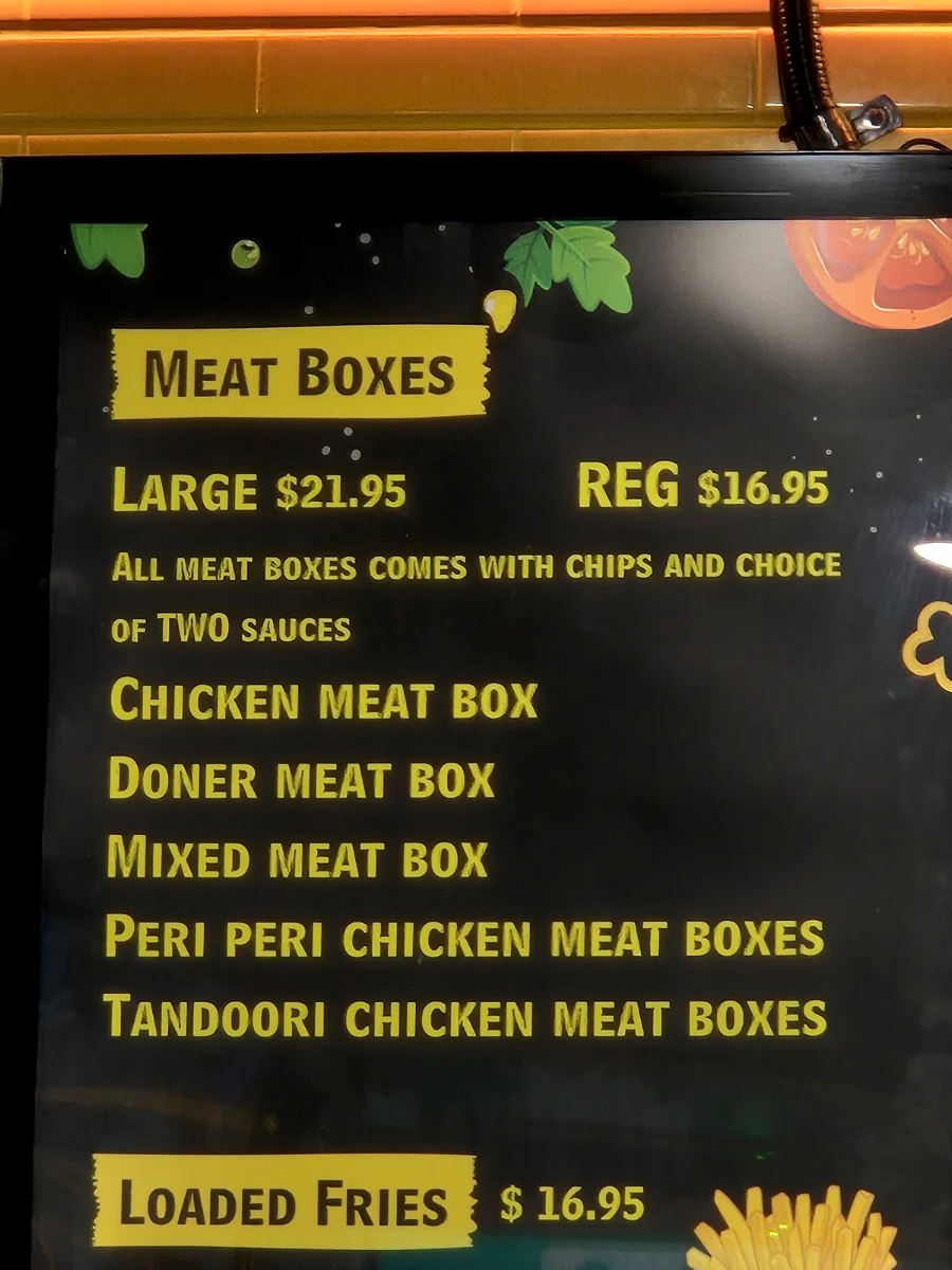 Menu, JOHNY’S KEBAB BURGER & GRILL