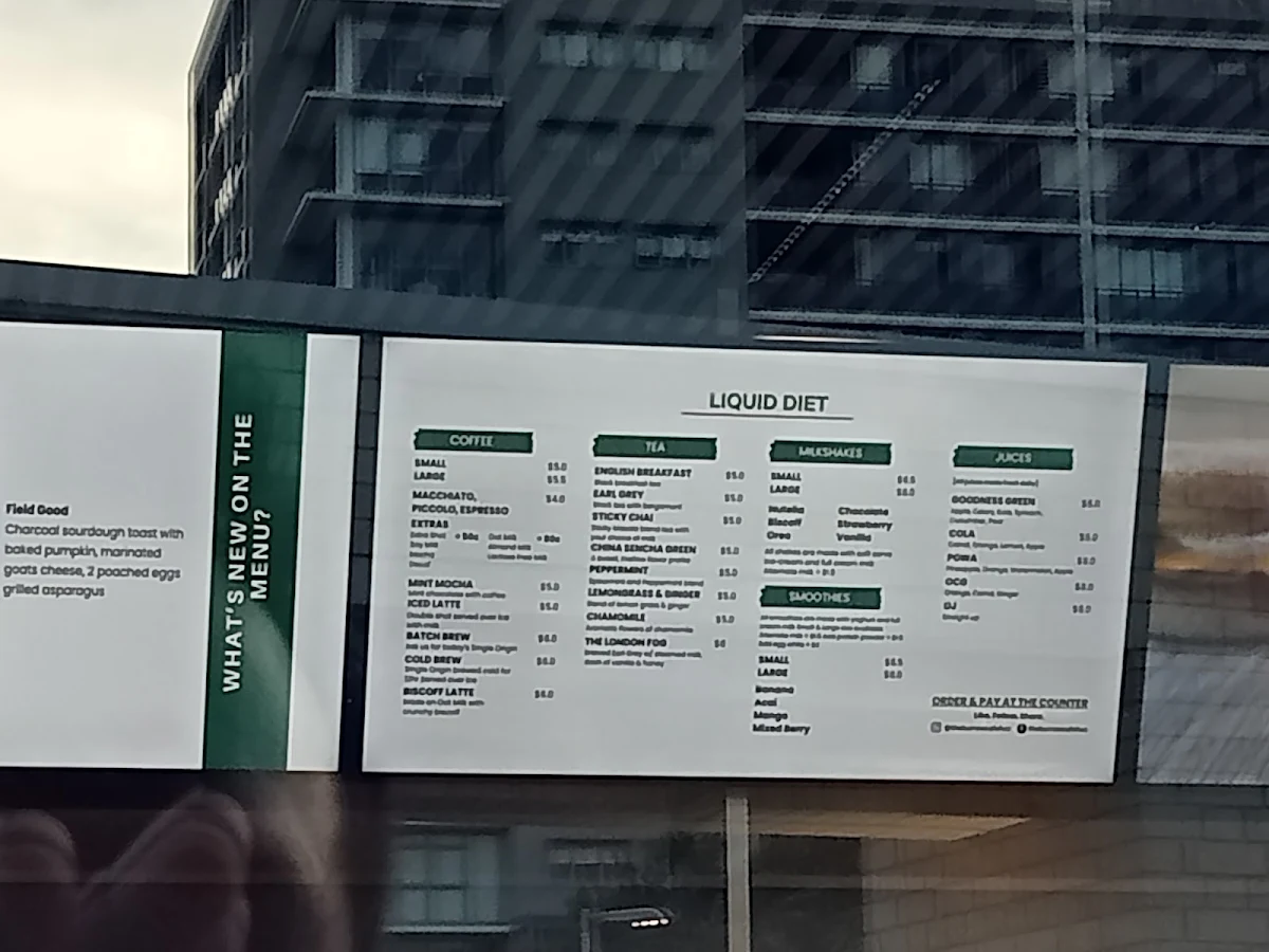 Menu, The Burrow Cafe