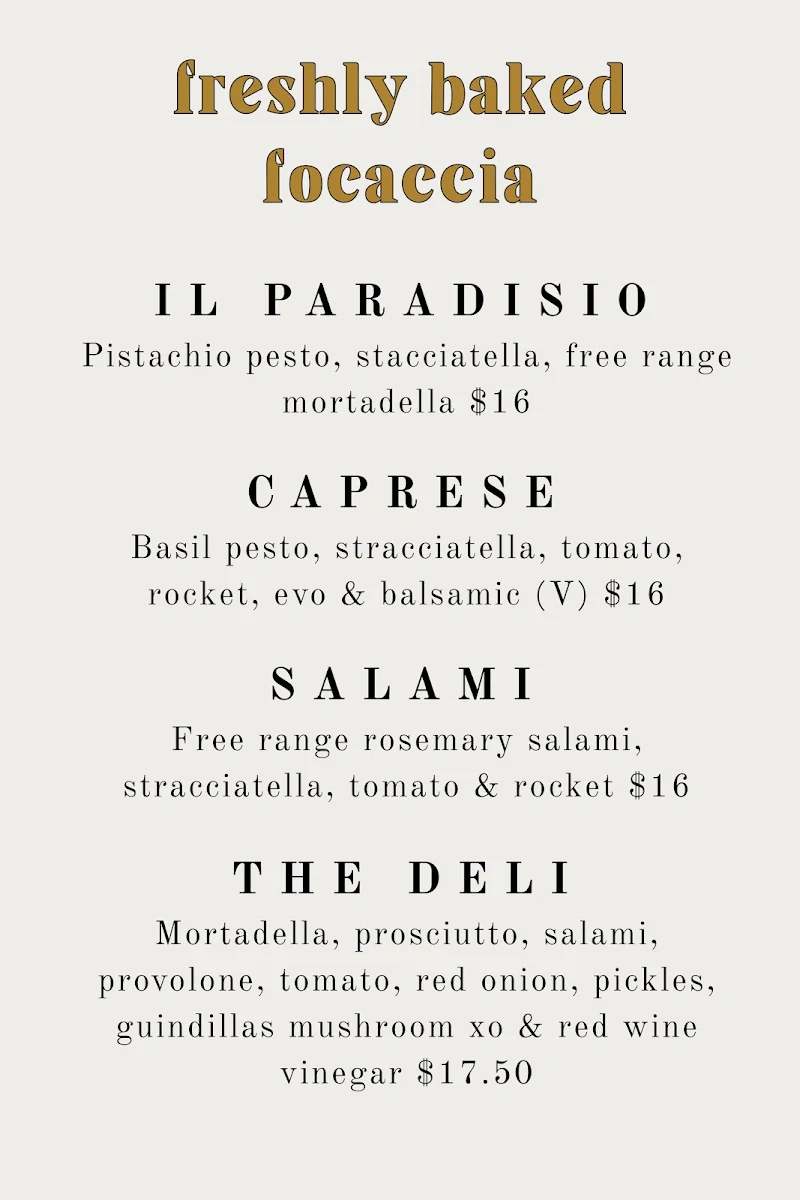Menu, Koda Deli & Rotisserie